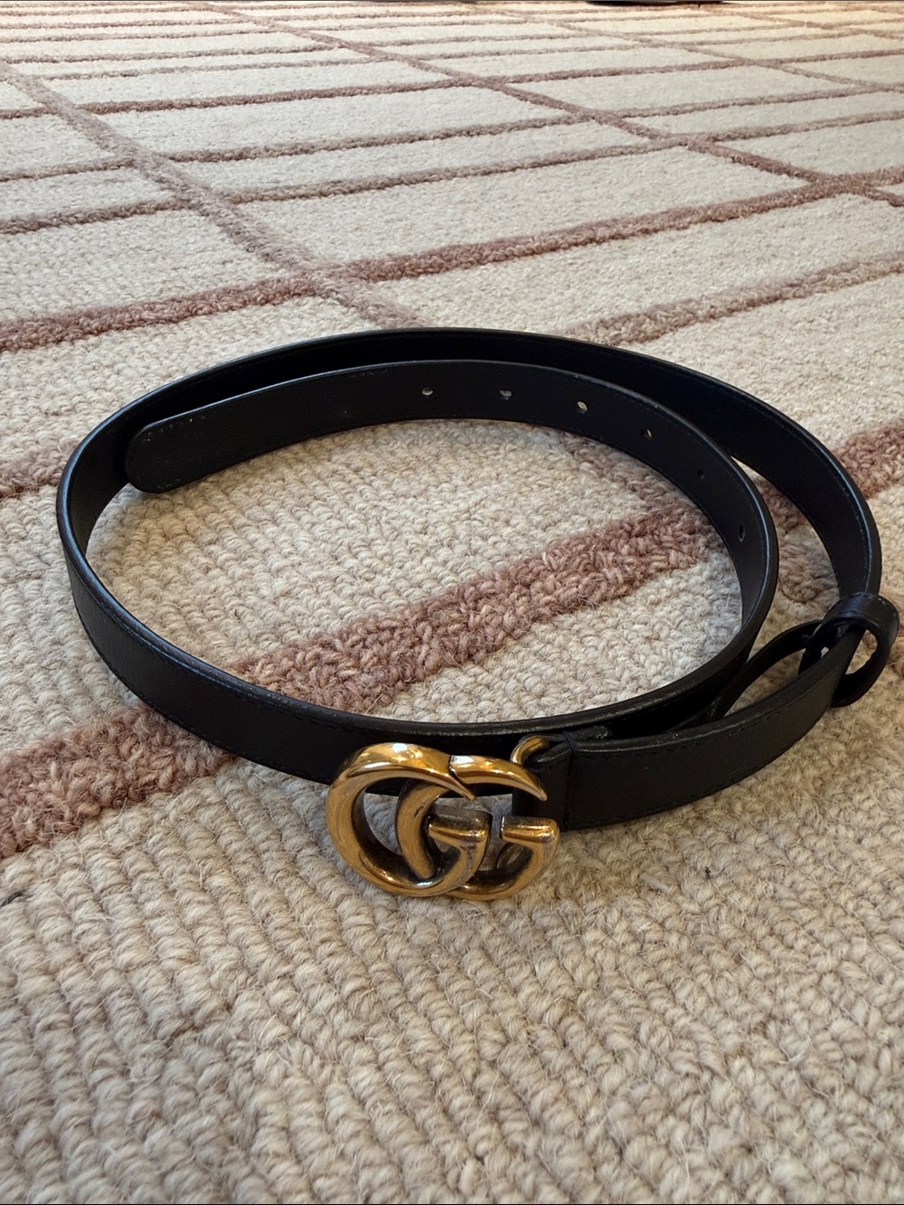 Gucci Belt black leather size 80